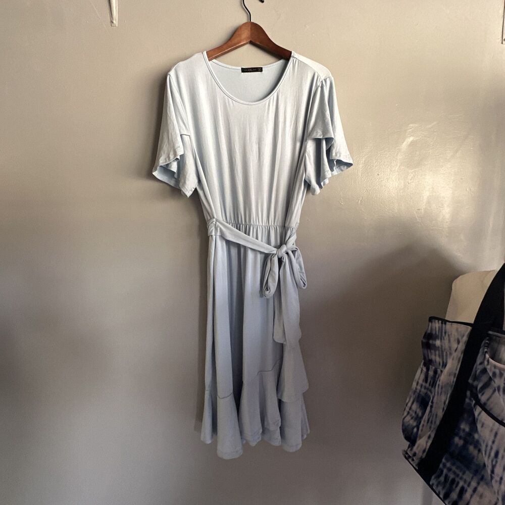 XXL Dress woman 2XL Belted side ruffle Party Night